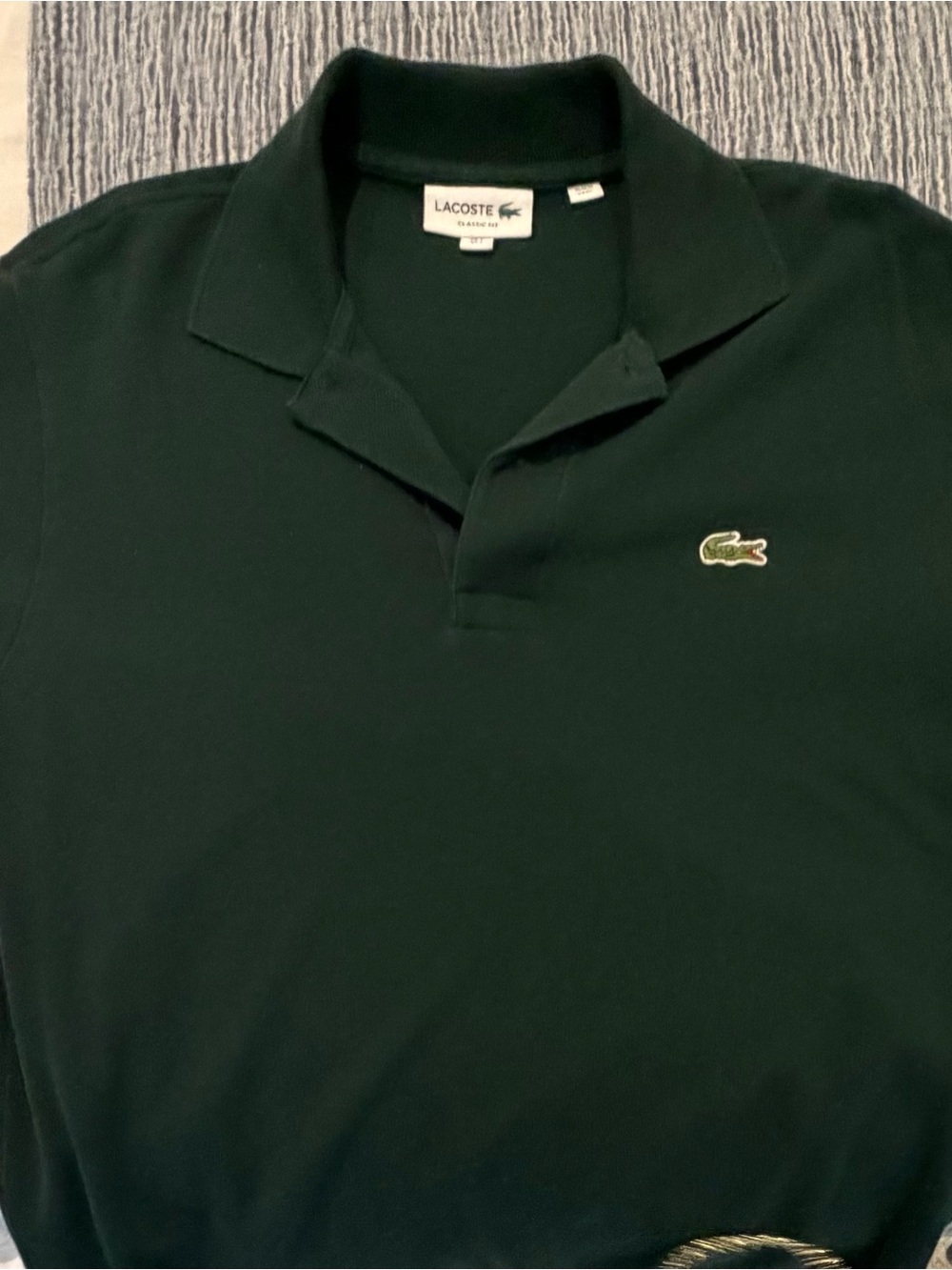 Lacoste Forest Green Embroidered Croc Polo - Picture 2 of 2